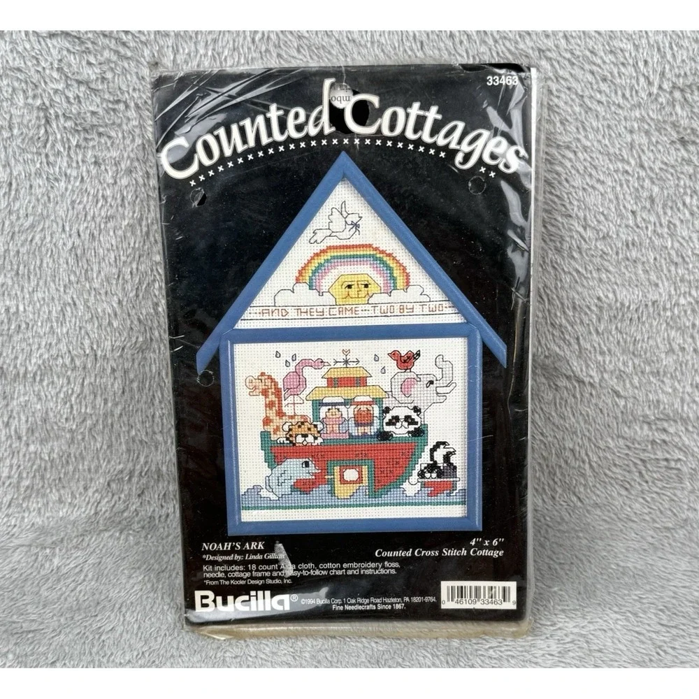 Bucilla Counted Cottages Cross Stitch Kit #33463 Noah's Ark 4